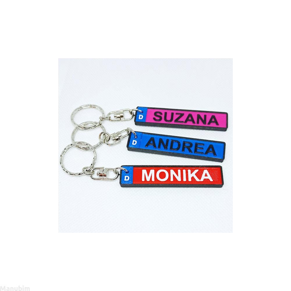 License Plate Keychain with custom text Manubim